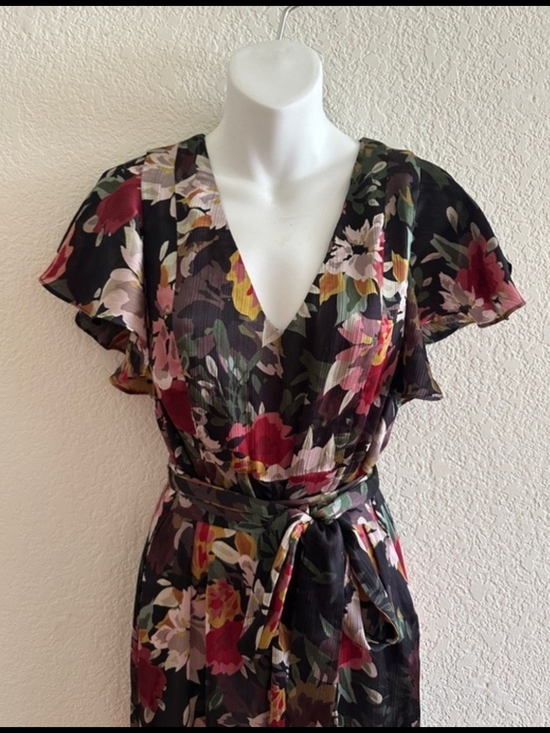 Zara Pants - Zara Black Floral Wide Leg Jumpsuit